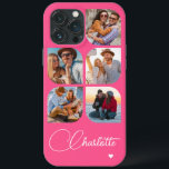 Case-Mate iPhone Case 5 Photo Moderne tendance Simple Nom personnalisé s<br><div class="desc">5 Photo Moderne tendance Simple Coeur Personnalisé Nom iPhone Dossier téléphone comprend cinq de vos photos préférées avec votre nom personnalisé dans élégant script de calligraphie blanche accentué d'un coeur d'amour. Personnalisez en modifiant le texte dans la zone de texte fournie. Parfait pour l'anniversaire, Noël, Fête des Mères, baby showers,...</div>