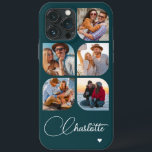Case-Mate iPhone Case 5 Photo Moderne tendance Simple Nom personnalisé s<br><div class="desc">5 Photo Moderne tendance Simple Coeur Personnalisé Nom iPhone Dossier téléphone comprend cinq de vos photos préférées avec votre nom personnalisé dans élégant script de calligraphie blanche accentué d'un coeur d'amour. Personnalisez en modifiant le texte dans la zone de texte fournie. Parfait pour l'anniversaire, Noël, Fête des Mères, baby showers,...</div>