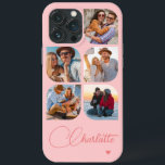 Case-Mate iPhone Case 5 Photo Moderne tendance Simple Nom personnalisé s<br><div class="desc">5 Photo Moderne tendance Simple Coeur Personnalisé Nom iPhone Dossier téléphone comprend cinq de vos photos préférées avec votre nom personnalisé dans élégant script de calligraphie rose accentué d'un coeur d'amour. Personnalisez en modifiant le texte dans la zone de texte fournie. Parfait pour l'anniversaire, Noël, Fête des Mères, baby showers,...</div>
