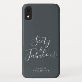 Coques Case-Mate iPhone 60 et Sassy Script noir blanc 60e anniversaire (Dos)