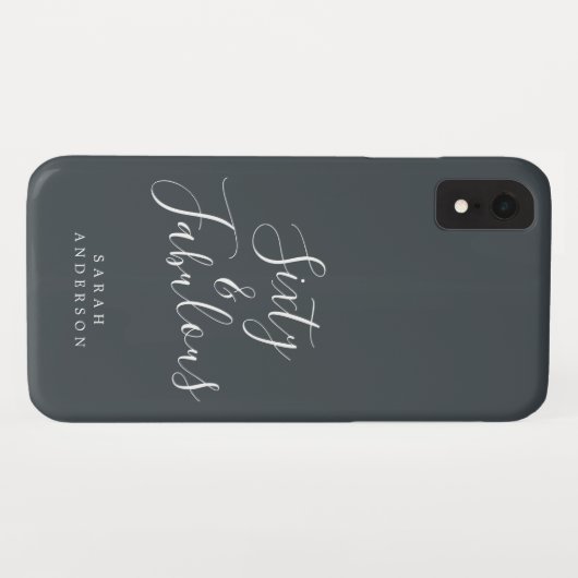 Coques Case-Mate iPhone 60 et Sassy Script noir blanc 60e anniversaire (Dos (Horizontal))