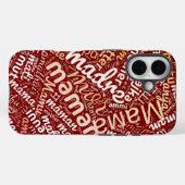 Coques Case-Mate iPhone 60 mots pour 'Mère' dans différentes langues (Verso (horizontal))