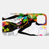 Coques Case-Mate iPhone 60s Hippie Fleur fille Silhouette (Verso (horizontal))
