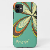 Coques Case-Mate iPhone 60s super les années 70 Hippie Fleur Turquoise Dai (Dos)