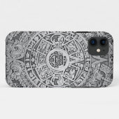 Coques Case-Mate iPhone [68] Calendrier Mayan [Aztec] [Argent] (Dos (Horizontal))