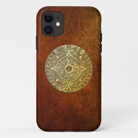Coques Case-Mate iPhone [68] Calendrier Mayan [Aztec] [Or] (Dos)