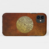 Coques Case-Mate iPhone [68] Calendrier Mayan [Aztec] [Or] (Dos (Horizontal))