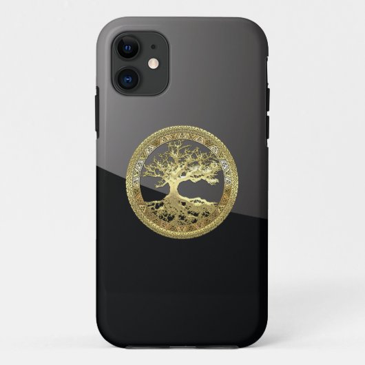 Coques Case-Mate iPhone [68] Golden Celtic Tree of Life (Dos)