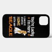 Coques Case-Mate iPhone 6 Tu Es Heureux Chez Toi Avec Mon Beagle (Verso (horizontal))
