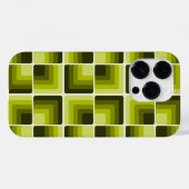 Coques Case-Mate iPhone 70s Rainbow Squares Monochrome Green (Verso (horizontal))