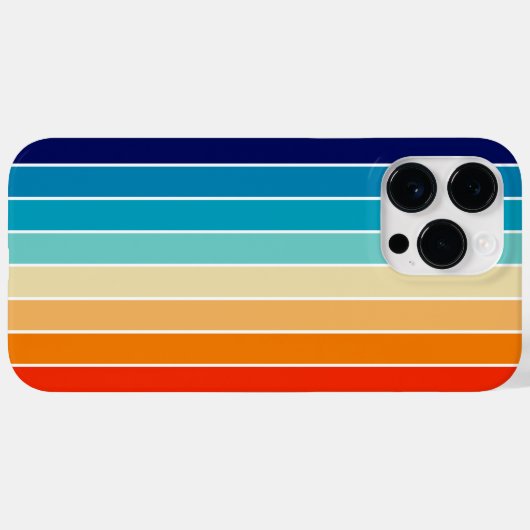 Coques Case-Mate iPhone 70s Rainbow Stripes (Verso (horizontal))