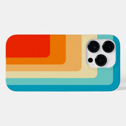 Coques Case-Mate iPhone 70s Square Rainbow (Verso (horizontal))