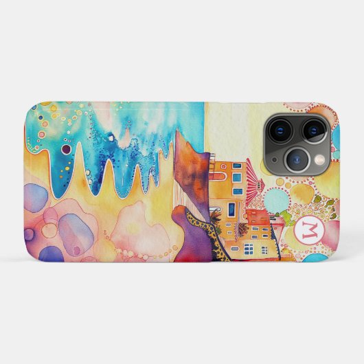 Coques Case-Mate iPhone *~* 7 Aquarelle Mer Plage Sable Parapluie (Dos (Horizontal))