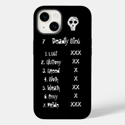 Coques Case-Mate iPhone 7 T-shirt Péchés Mortels (Verso)