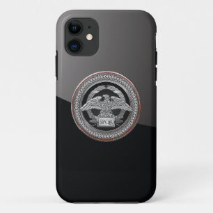 Case-Mate iPhone Case [800] Aigle impérial romain d'argent sur Médaillon