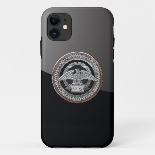 Coques Case-Mate iPhone [800] Aigle impérial romain d'argent sur Médaillon (Dos)