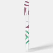 Coques Case-Mate iPhone 80s Abstraits frais | Monogramme rose et vert (Verso / Gauche)