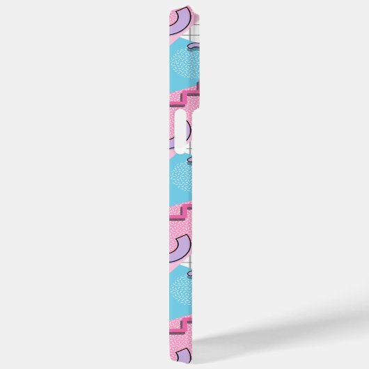 Coques Case-Mate iPhone 80's Memphis Active Pink Light Blue (Verso / Droite)