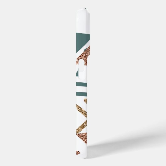 Coques Case-Mate iPhone 80s rétro Abstrait | les années 70 Monogramme vert (Verso / Droite)