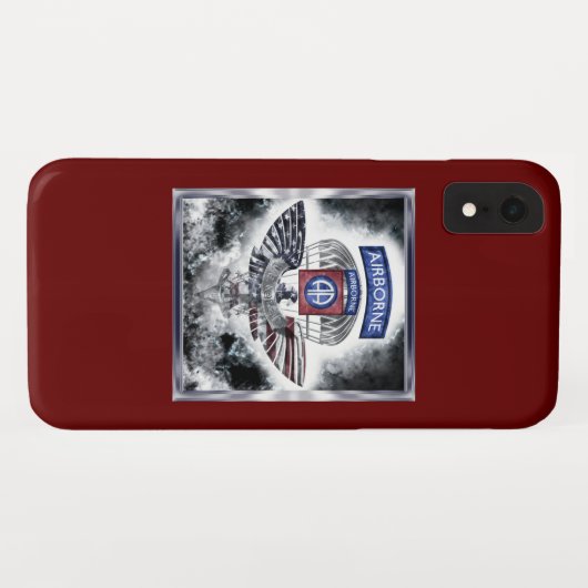 Coques Case-Mate iPhone 82e division aéroportée Conception d'explosifs (Dos (Horizontal))