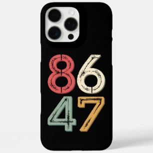 Coques iPhone 16 Pro Max 86 47 Anti Trump Vintage Style Rétro années 80