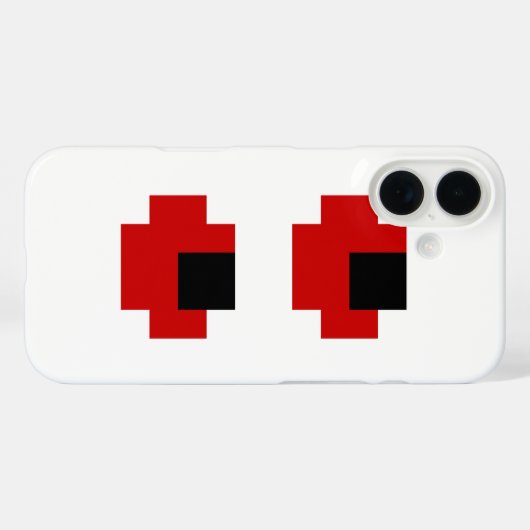 Coques Case-Mate iPhone 8 bits Éffrayants yeux rouges (Verso (horizontal))