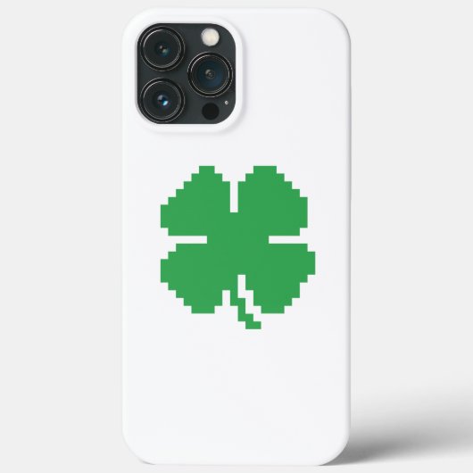 Coques Case-Mate iPhone 8 bits Pixel Lucky Four Leaf Clocher (Verso)
