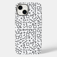 90's Black & White Shapes Motif