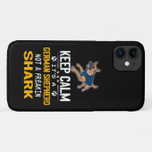 Coques Case-Mate iPhone 9 Gardez le calme C'est un berger allemand pas un (Dos (Horizontal))