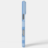 Coques Case-Mate iPhone À carreaux bleus rayés Personnalisé (Verso / Droite)