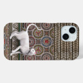 Coques Case-Mate iPhone A cat on the mosaic (Verso (horizontal))