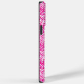 Coques Case-Mate iPhone à damiers Amour en Magenta et Blanc (Verso / Droite)