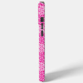 Coques Case-Mate iPhone à damiers Amour en Magenta et Blanc (Verso / Gauche)
