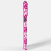 Coques Case-Mate iPhone à damiers Amour en Magenta et Blanc (Verso / Droite)
