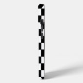 Coques Case-Mate iPhone à damiers blanc et noir (Verso / Gauche)