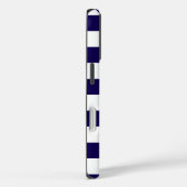 Coques Case-Mate iPhone à damiers bleu foncé et blanc (Verso / Droite)