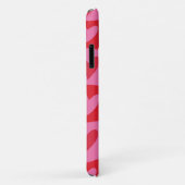 Coques Case-Mate iPhone à damiers Coeurs rose et rouge déformés Nom person (Dos/Droite)