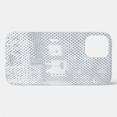 Coques Case-Mate iPhone À damiers gris et blanc (Verso (horizontal))