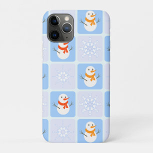Case-Mate iPhone Case À damiers hiver bonhomme de neige motif et flocons