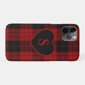Coques Case-Mate iPhone à damiers Monogramme Noël Rouge Buffle Plaid (Dos (Horizontal))
