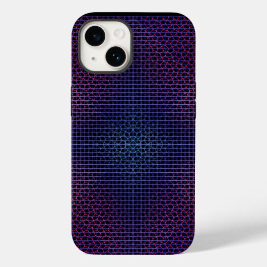Coques Case-Mate iPhone à damiers motif net 01 Black BG (Verso)