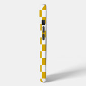 Coques Case-Mate iPhone à damiers moutarde jaune et blanc (Verso / Gauche)
