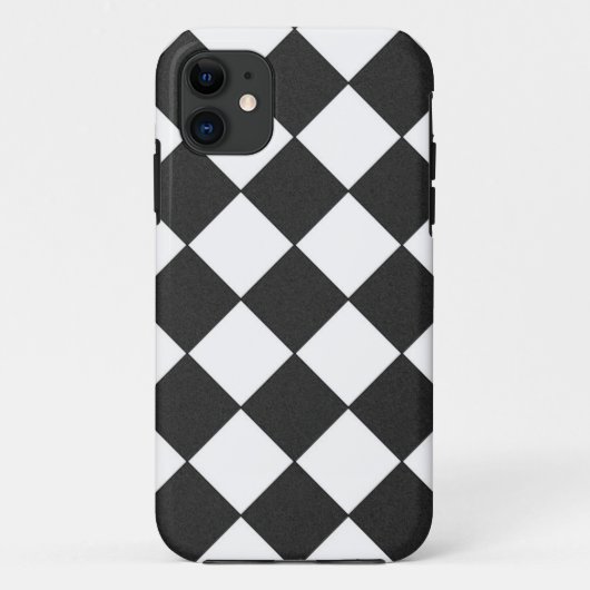 Coques Case-Mate iPhone À damiers noir et blanc (Dos)
