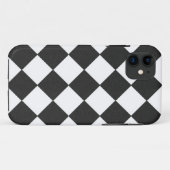 Coques Case-Mate iPhone À damiers noir et blanc (Dos (Horizontal))