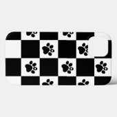 Coques Case-Mate iPhone À damiers noir et blanc (Verso (horizontal))