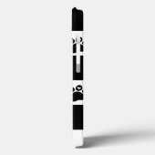 Coques Case-Mate iPhone À damiers noir et blanc (Verso / Gauche)