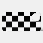 Coques Case-Mate iPhone à damiers noir et blanc (Verso (horizontal))