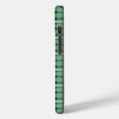 Coques Case-Mate iPhone à damiers Plaid Tartan Vert Grandes Sur Noir (Verso / Gauche)