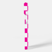 Coques Case-Mate iPhone à damiers rose et blanc (Verso / Gauche)