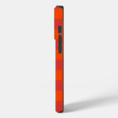 Coques Case-Mate iPhone À damiers rouge orange En vichy Motif (Verso / Gauche)
